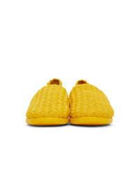 Bottega Veneta Yellow Intrecciato Slip On Sneakers
