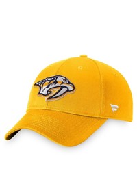 FANATICS Branded Gold Nashville Predators Core Adjustable Hat