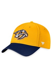 FANATICS Branded Gold Nashville Predators Core Primary Logo Flex Hat