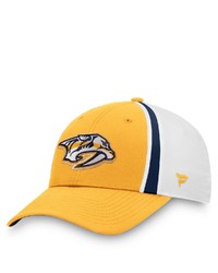 FANATICS Branded Goldwhite Nashville Predators Prep Squad Flex Hat