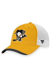 FANATICS Branded Goldwhite Pittsburgh Penguins Alternate Authentic Pro Locker Room Logo Trucker Snapback Hat At Nordstrom