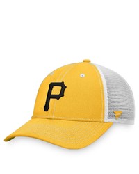 FANATICS Branded Goldwhite Pittsburgh Pirates Sport Resort Trucker Snapback Hat