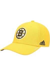 adidas Gold Boston Bruins Locker Room Coach Flex Hat