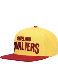 Mitchell & Ness Gold Cleveland Cavaliers Core Basic Snapback Hat
