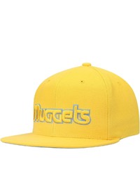 Mitchell & Ness Gold Denver Nuggets Hardwood Classics Tonal Snapback Hat At Nordstrom
