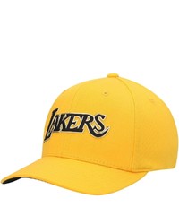 Mitchell & Ness Gold Los Angeles Lakers Metal Logo Snapback Hat At Nordstrom