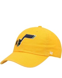 '47 Gold Utah Jazz Team Clean Up Adjustable Hat