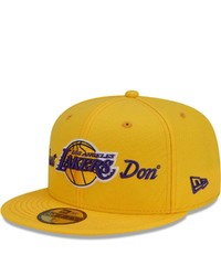 New Era X Just Don Gold Los Angeles Lakers 59fifty Fitted Hat At Nordstrom