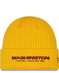 New Era Gold Washington Football Team Core Classic Cuffed Knit Hat At Nordstrom