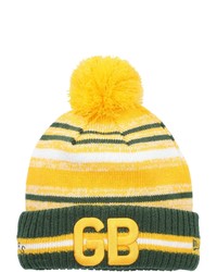 New Era Goldgreen Green Bay Packers 2021 Nfl Sideline Historic Cuffed Knit Hat With Pom At Nordstrom