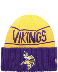 New Era Goldpurple Minnesota Vikings Reversible Cuffed Knit Hat At Nordstrom