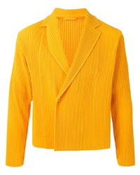 Homme Plissé Issey Miyake Ribbed Double Breasted Blazer
