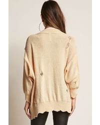 Forever 21 Distressed Button Front Cardigan
