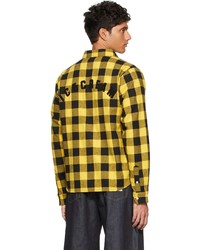 Icecream Yellow Black Check Flannel Shirt