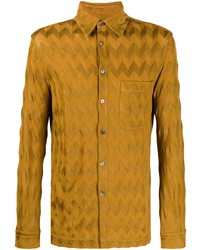 Mustard Chevron Long Sleeve Shirt