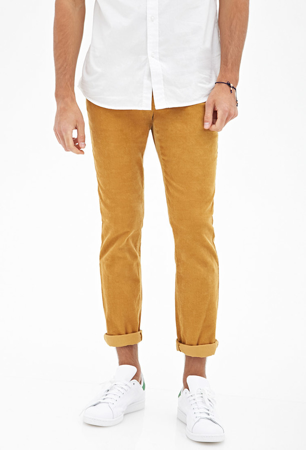 yellow corduroy pants mens