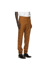 Paul Smith Orange Wool Check Trousers