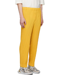 Homme Plissé Issey Miyake Yellow Monthly Color August Trousers