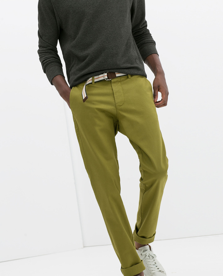 zara belt pants