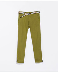 Zara Colored Trousers With Belt