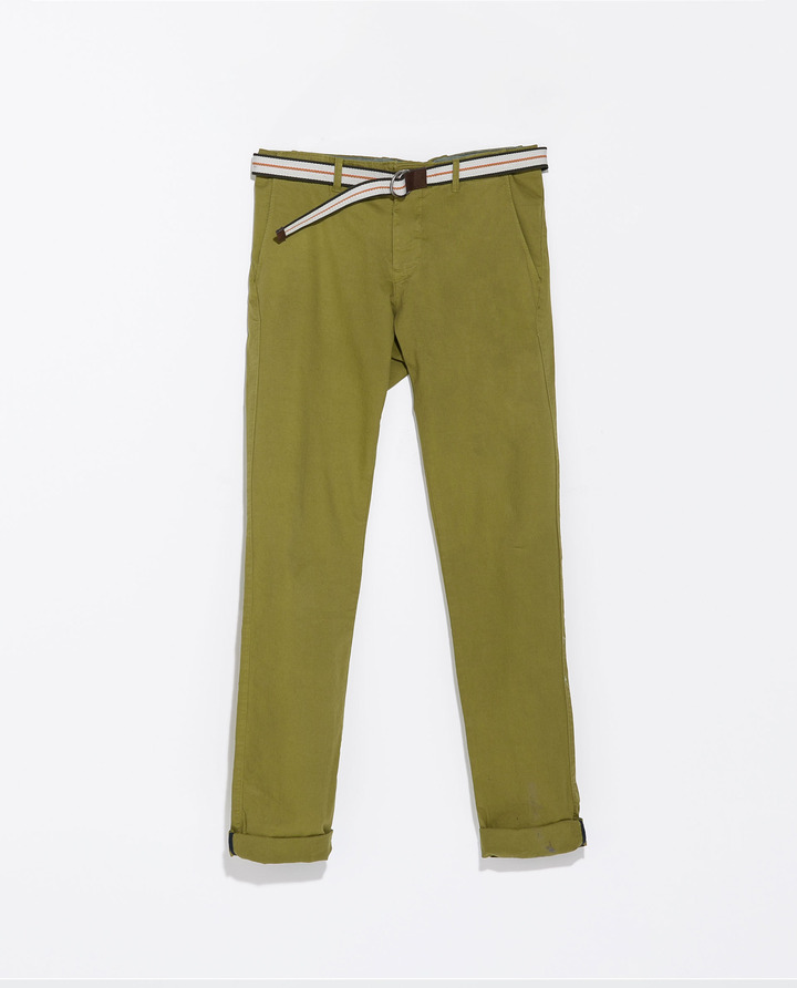 zara belt pants