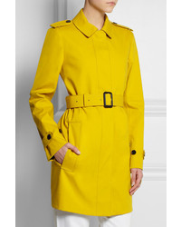 Burberry London Single Breasted Bonded Cotton Trench Coat