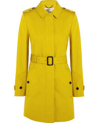 Burberry London Single Breasted Bonded Cotton Trench Coat
