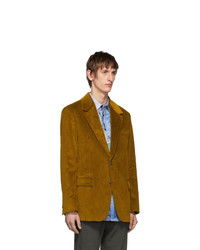 Acne Studios Yellow Corduroy Suit Blazer