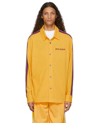 Palm Angels Yellow Purple Corduroy Track Shirt