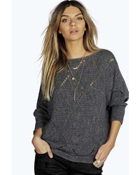 Boohoo Clare Batwing Knitted Jumper