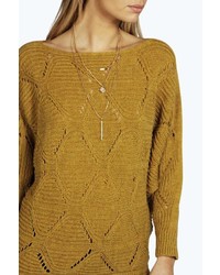 Boohoo Clare Batwing Knitted Jumper