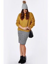 Missguided Plus Size Chunky Knit Sweater Mustard