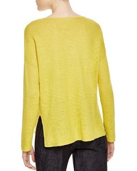 Eileen Fisher Organic Linen High Low Sweater