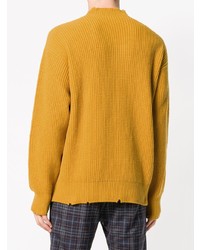 MSGM Ribbed Notch Hem Sweater