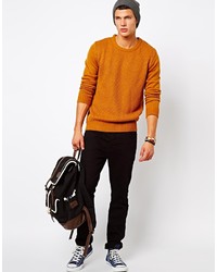 Solid Sweater With Button Shoulder