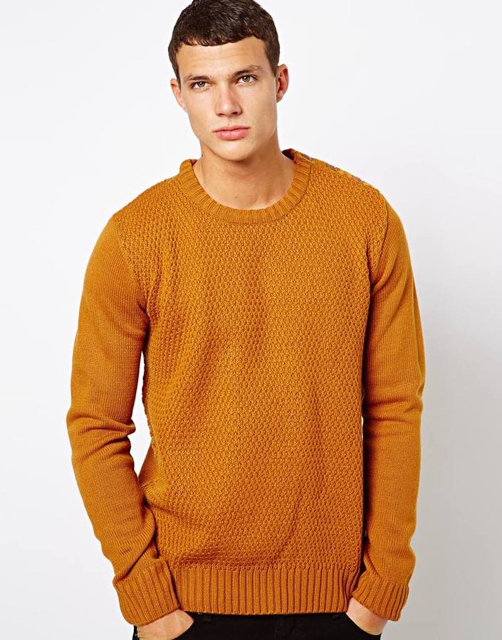 Solid Sweater With Button Shoulder, $66 | Asos | Lookastic