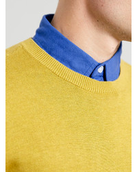 Topman Ochre Yellow Marl Crew Sweater