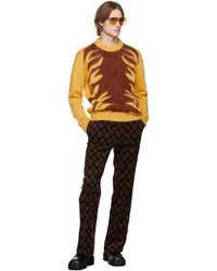 Marni Yellow Brown Maria Magdalena Suarez Edition Tiger Stripes Sweater
