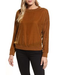 Kenneth Cole New York Zipper Velvet Sweatshirt