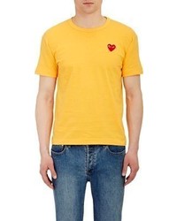 Comme Des Garcons Play Comme Des Garons Play Heart Patch T Shirt Yellow