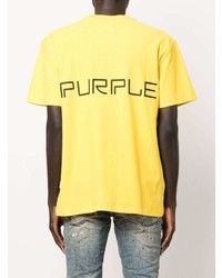 purple brand Logo Print Cotton T Shirt