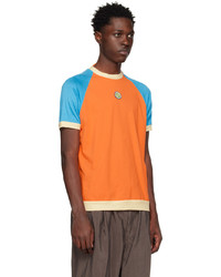 Lukhanyo Mdingi Orange Colorblocked T Shirt