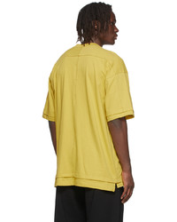 The Viridi-anne Yellow Layered Loose T Shirt