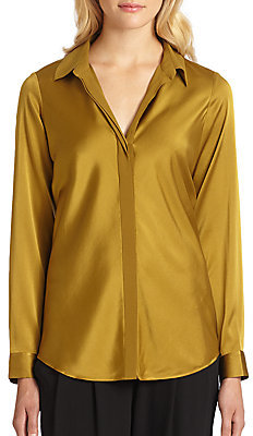 eileen fisher stretch silk shirt