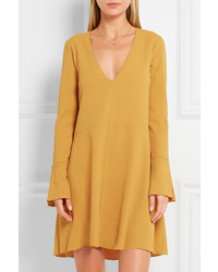 See by Chloe See By Chlo Stretch Crepe Mini Dress Mustard