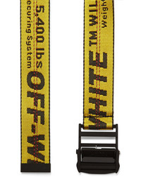 Off-White Industrial Embroidered Canvas Belt Yellow