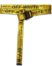 Off-White Industrial Embroidered Canvas Belt Yellow