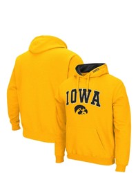 Colosseum Gold Iowa Hawkeyes Arch Logo 30 Pullover Hoodie