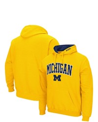 Colosseum Maize Michigan Wolverines Arch Logo 30 Pullover Hoodie