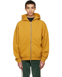 Rhude Yellow Embroidered Hoodie